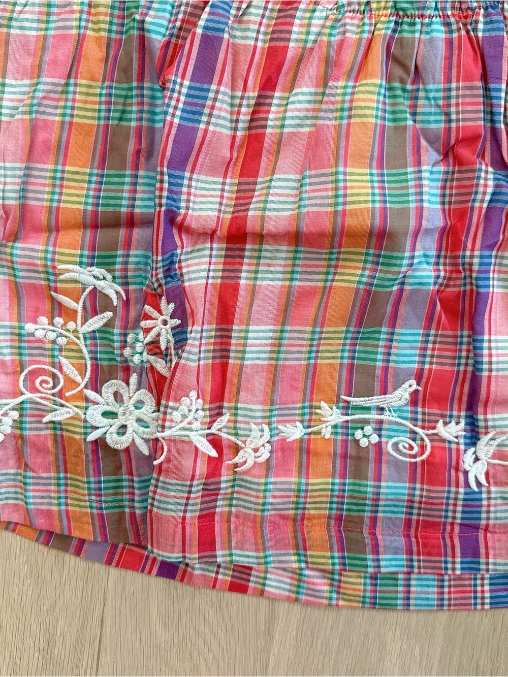 NWT Mrs a Little Girls' Plaid Embroidered Dress - Picture 5 of 12